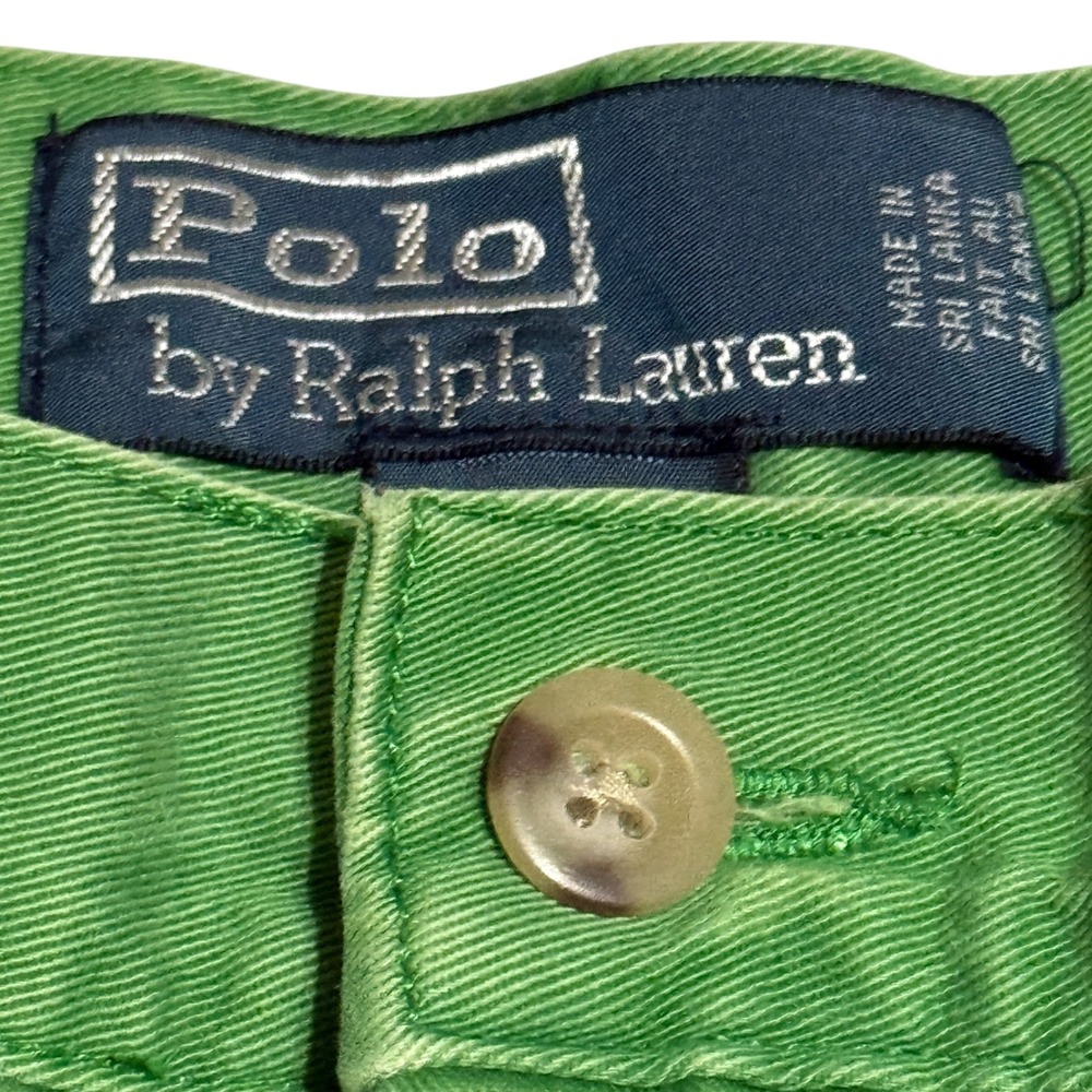 Polo Ralph Lauren Chino Board Shorts Green Mens 33 Classic Fit Cotton Preppy - Picture 3 of 8